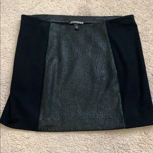 Express black mini skirt